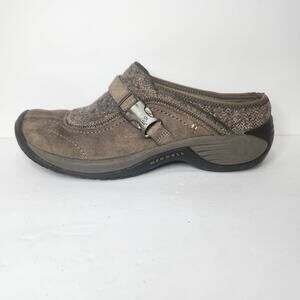 Merrell Brown Suede Slip On Clogs Mules Shoes Women's Size 9 Comfort Gorpcore